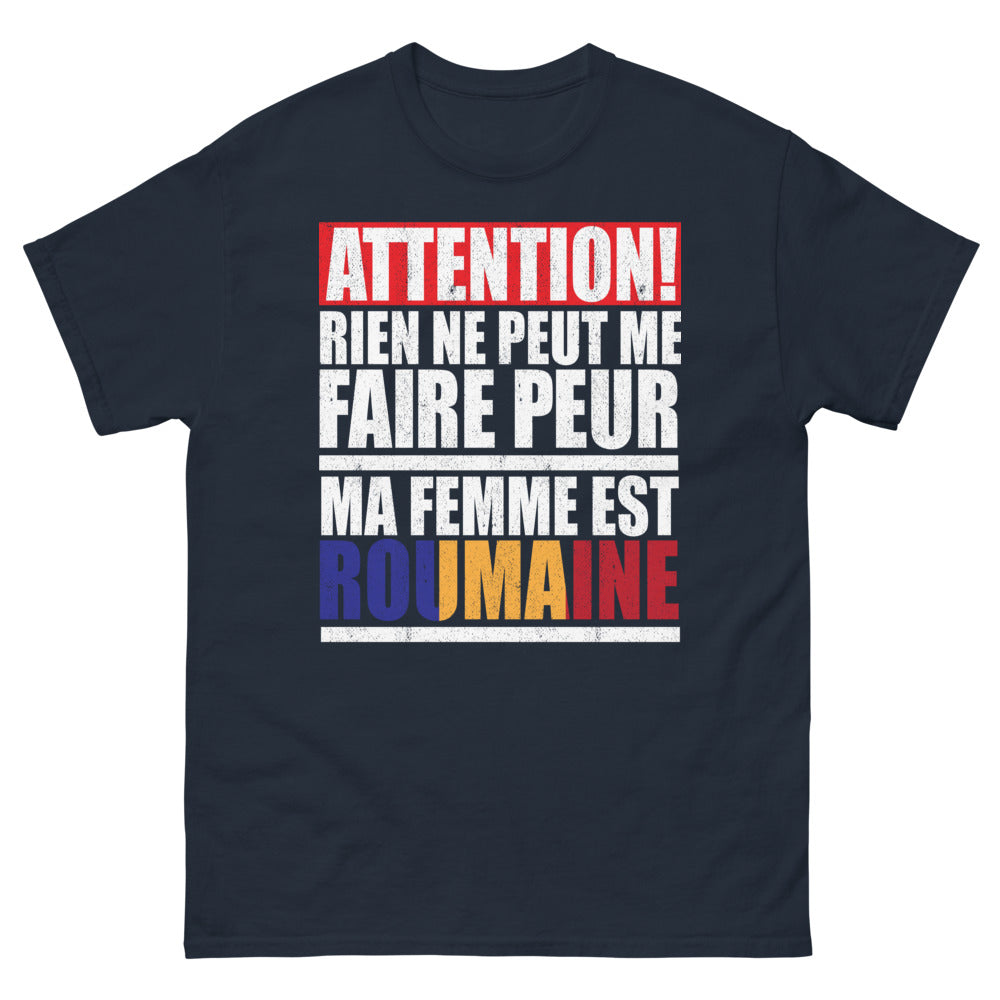 T-shirt Roumanie marine - Rien ne peut me faire peur