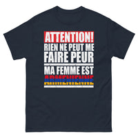 Thumbnail for T-shirt mari d’Arménienne bleu marine - rien ne peut me faire peur
