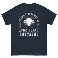 Thumbnail for T-shirt Bretagne bleu marine - Fils de la Bretagne, ni peur de la mort ni du diable