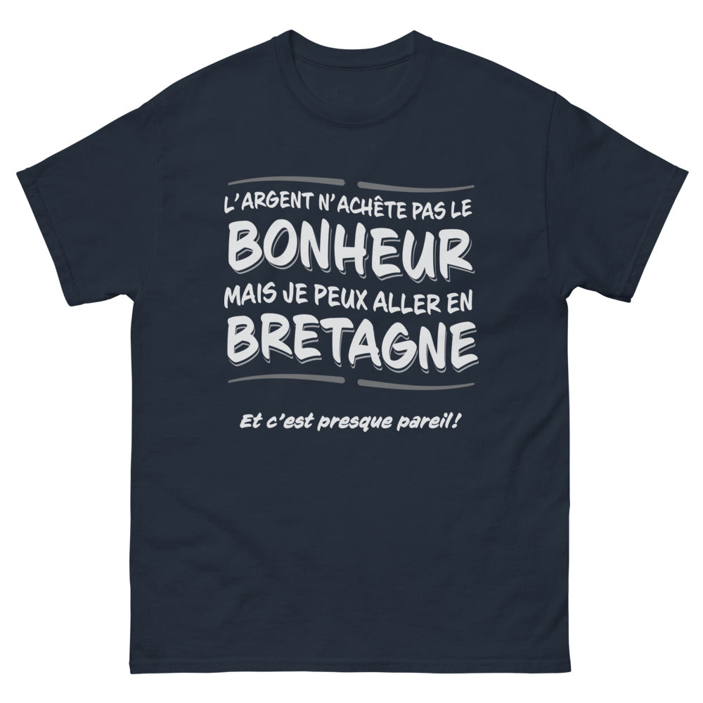 T-shirt Bretagne bleu marine - aller en Bretagne, c'est presque pareil