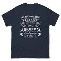 Thumbnail for T-shirt Suissesse bleu marine - Je ne suis pas parfaite, Suissesse