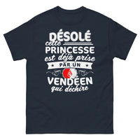 Thumbnail for T-shirt Vendée marine - Princesse déjà prise par un Vendéen qui déchire