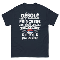 Thumbnail for T-shirt Serbie marine - princesse déjà prise par un Serbe qui déchire