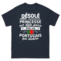 Thumbnail for T-shirt Portugais bleu marine - Princesse déjà prise par un Portugais