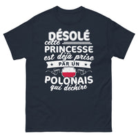 Thumbnail for T-shirt Pologne bleu marine - Princesse déjà prise par un Polonais