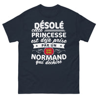 Thumbnail for T-shirt Normand marine - princesse déjà prise par un Normand qui déchire