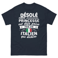 Thumbnail for T-shirt Italie marine - Princesse déjà prise, Italien qui déchire