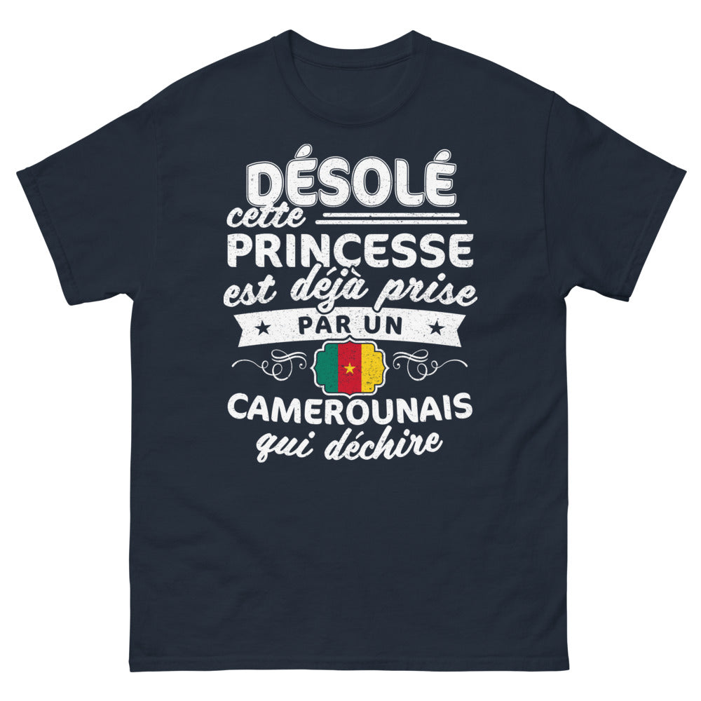 T-shirt Cameroun princesse marine - Cette princesse est camerounaise