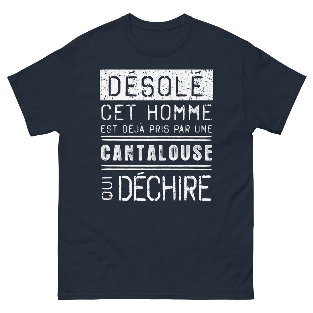 T-shirt Cantal bleu marine - Déjà pris par une Cantalouse, il déchire