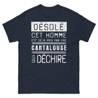 Thumbnail for T-shirt Cantal bleu marine - Déjà pris par une Cantalouse, il déchire