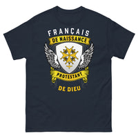 Thumbnail for T-shirt Français protestant bleu marine - Français de Naissance, Protestant de Dieu