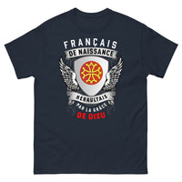 Thumbnail for T-shirt Hérault bleu marine - Français de Naissance, grâce de Dieu