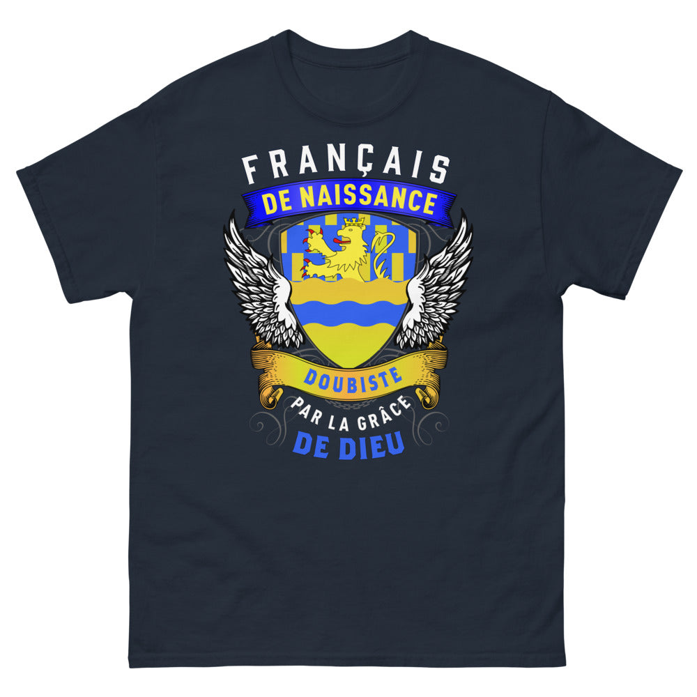 T-shirt Doubs bleu marine - Français de naissance, Doubiste par grâce
