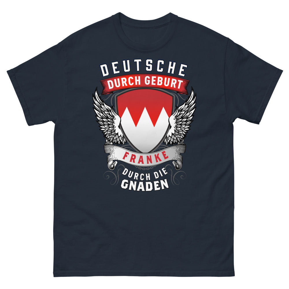 T-shirt Franconie bleu marine - Deutsche durch Geburt, Franke durch die Gnaden