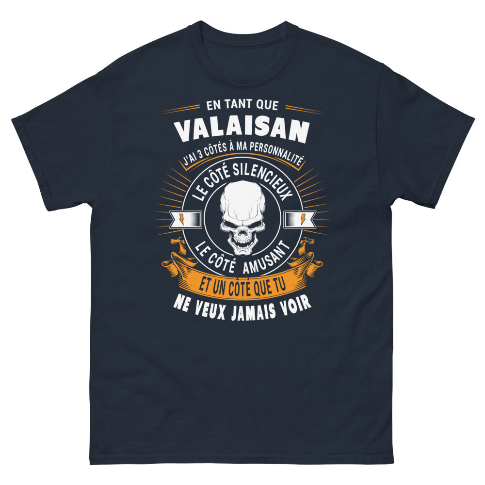 T-shirt Valaisan bleu marine - Les trois côtés de ma personnalité