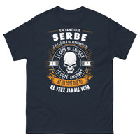 Thumbnail for T-shirt Serbe bleu marine - Ma personnalité en 3 côtés