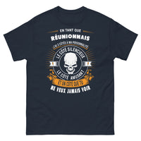 Thumbnail for T-shirt Réunionnais marine - 3 côtés: silencieux, amusant, à éviter
