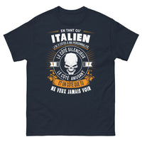 Thumbnail for T-shirt Italie bleu marine - En tant qu'Italien, 3 côtés: silencieux, amusant, dangereux
