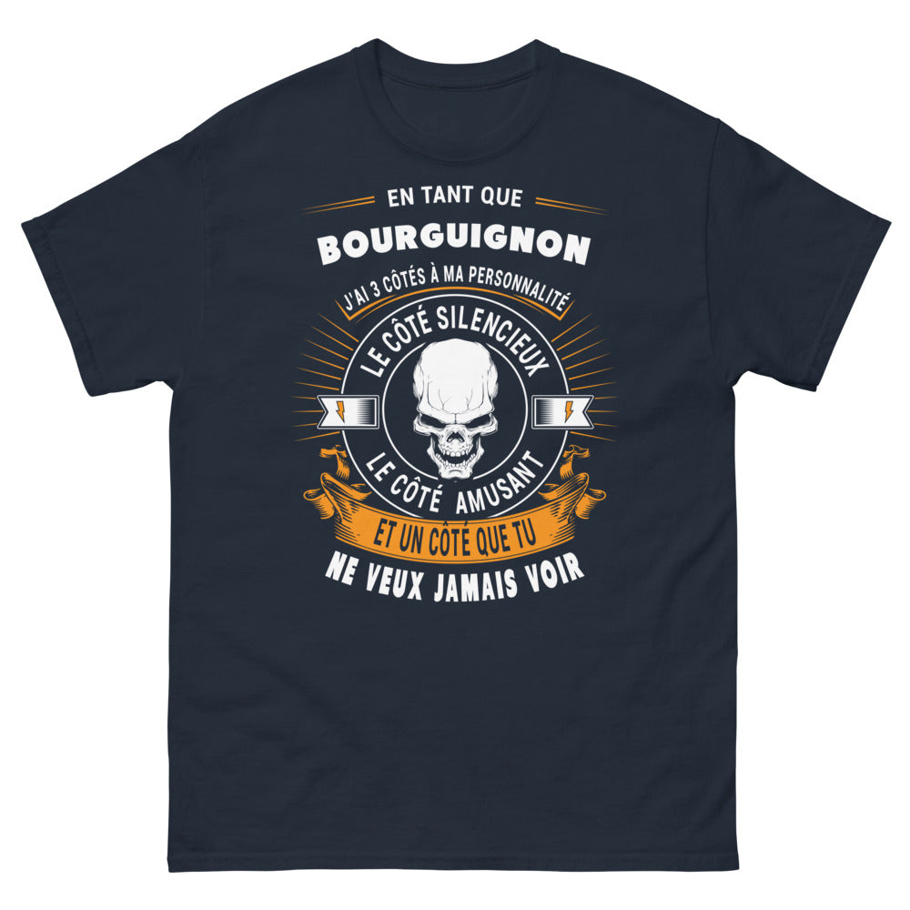 T-shirt Bourguignon bleu marine - Les trois côtés de la personnalité