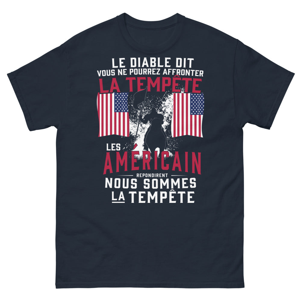 T-shirt Esprit américain bleu marine - La Tempête