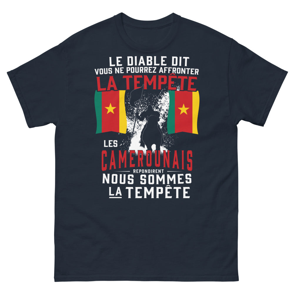 T-shirt Cameroun marine - La Tempête Camerounaise, état d'esprit