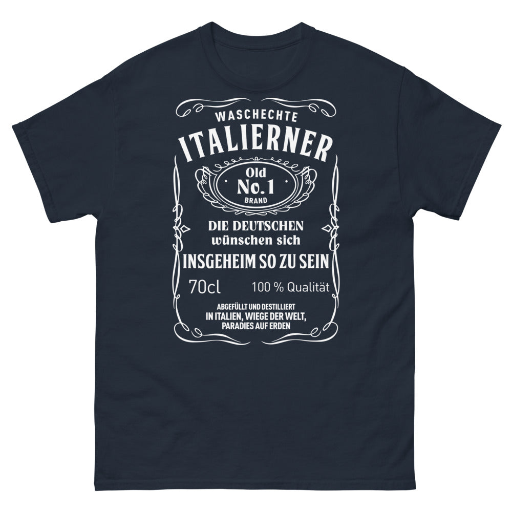 Marineblaues T-Shirt Italien - Waschechte Italiener