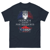 Thumbnail for T-shirt Racines portoricaines marine - Fierté franco-portoricaine