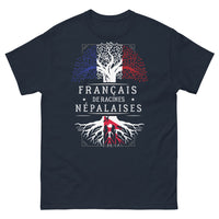 Thumbnail for T-shirt Français d'origines Népalaises marine - humour et fierté des origines