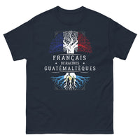 Thumbnail for T-shirt Français de racines guatémaltèques marine - texte 'Français de racines guatémaltèques'