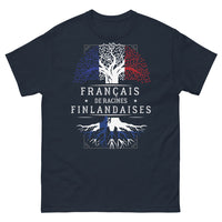 Thumbnail for T-shirt Français de racines finlandaises marine - humour et fierté des origines