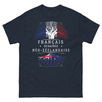 Thumbnail for T-shirt Français Néo-Zélandais marine - fierté des racines France/Nouvelle-Zélande