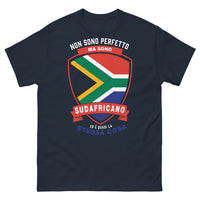 Thumbnail for T-Shirt Sudafricano Blu Navy - slogan italiano 'Non sono perfetto ma sono sudafricano'