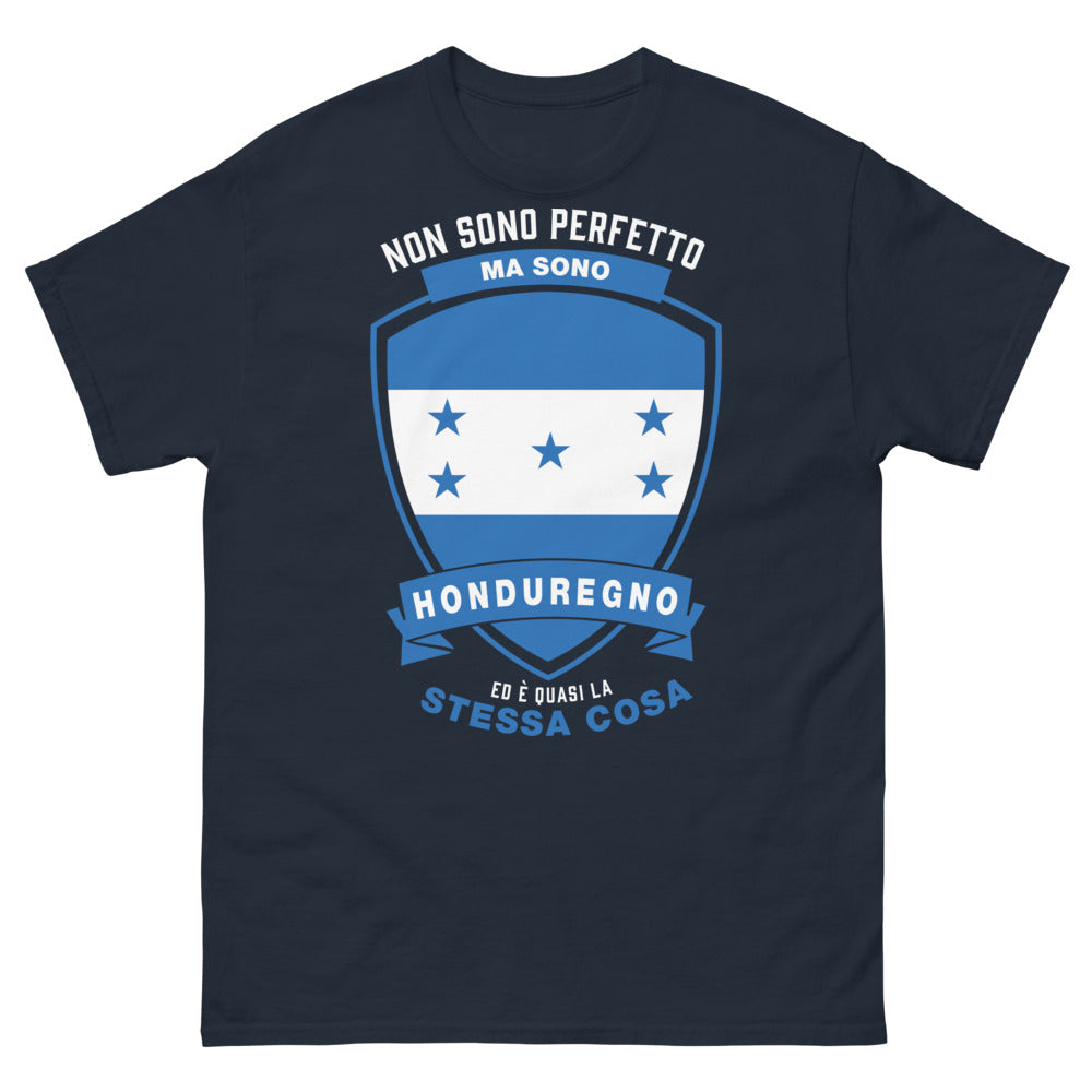 T-shirt Hondurégno blu marino - Non sono perfetto ma sono honduregno