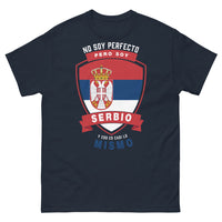 Thumbnail for T-shirt Serbie marine - No Soy Perfecto Pero Soy Serbio, humour et fierté serbe