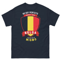 Thumbnail for T-shirt Belge marine - No soy perfecto pero soy belga y eso es casi lo mismo