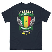 Thumbnail for Maglietta Italia-Senegal blu navy - Italiano di nascita, Senegalese per grazia di Dio