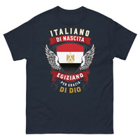 Thumbnail for T-Shirt italo-egiziana marina - 'Italiano di Nascita, Egiziano per Grazia di Dio'