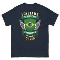 Thumbnail for Maglietta Italo-Brasiliana blu - Brasiliano per grazia di Dio