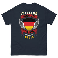 Thumbnail for T-shirt Italie/Allemagne marine - Italiano di nascita, tedesco per grazia di Dio