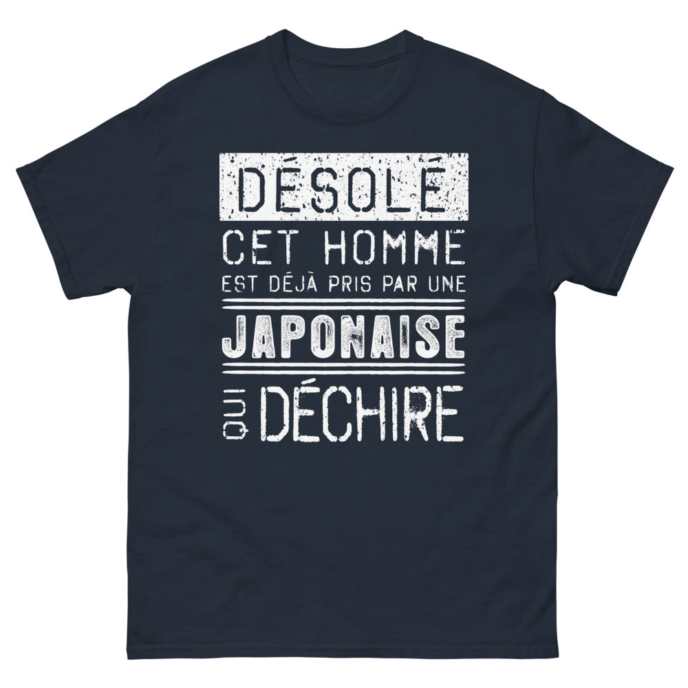 T-shirt Japon marine - Désolé cet homme est déjà pris par une Japonaise