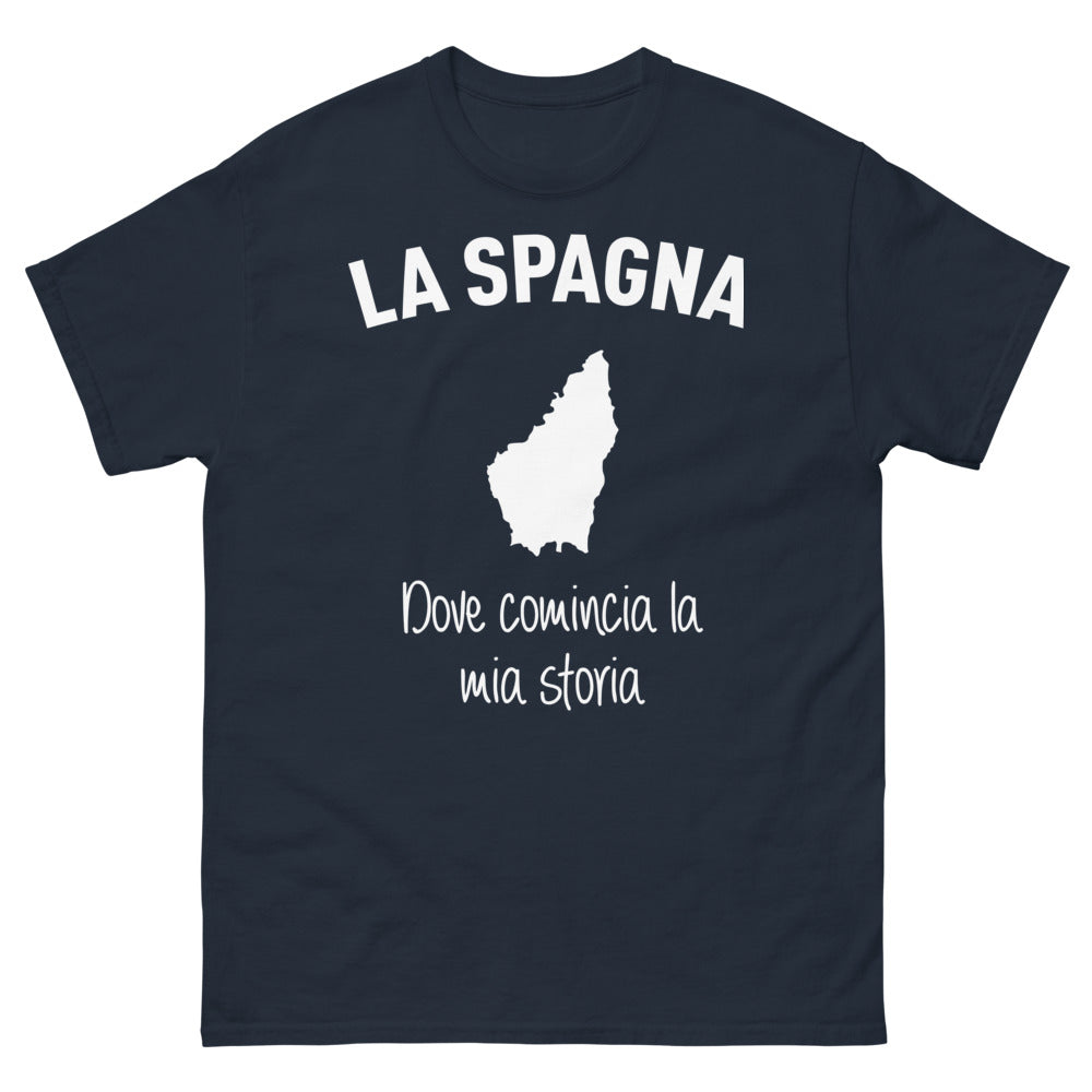 T-Shirt Spagna blu - Dove Comincia la Mia Storia