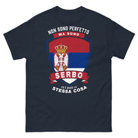 Thumbnail for T-shirt Serbie marine - Non sarò perfetto, ma sono serbo