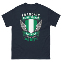 Thumbnail for T-shirt Franco-Nigérians marine - 'Français de naissance, Nigérian par la grâce de Dieu'