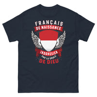 Thumbnail for T-shirt Franco-indonésien marine - Français de naissance, Indonésien par la Grâce de Dieu