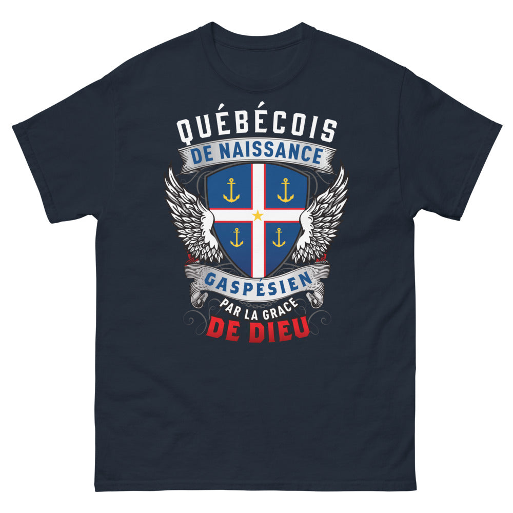T-shirt Gaspésien marine - Par la Grâce de Dieu
