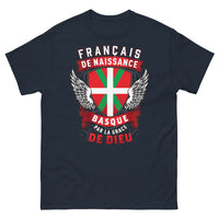 Thumbnail for T-shirt Basque marine - Français de naissance, Basque par la Grâce de Dieu
