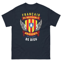 Thumbnail for T-shirt Ariège marine - Français de naissance, Ariégeois par la Grâce de Dieu