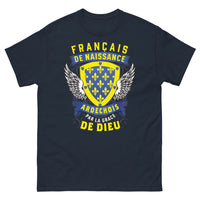 Thumbnail for T-shirt Ardéchois marine - Français de Naissance par la Grâce de Dieu