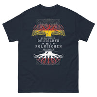 Thumbnail for T-shirt germano-polonaise marine - Erwachsener Deutscher mit polnischen Vorfahren