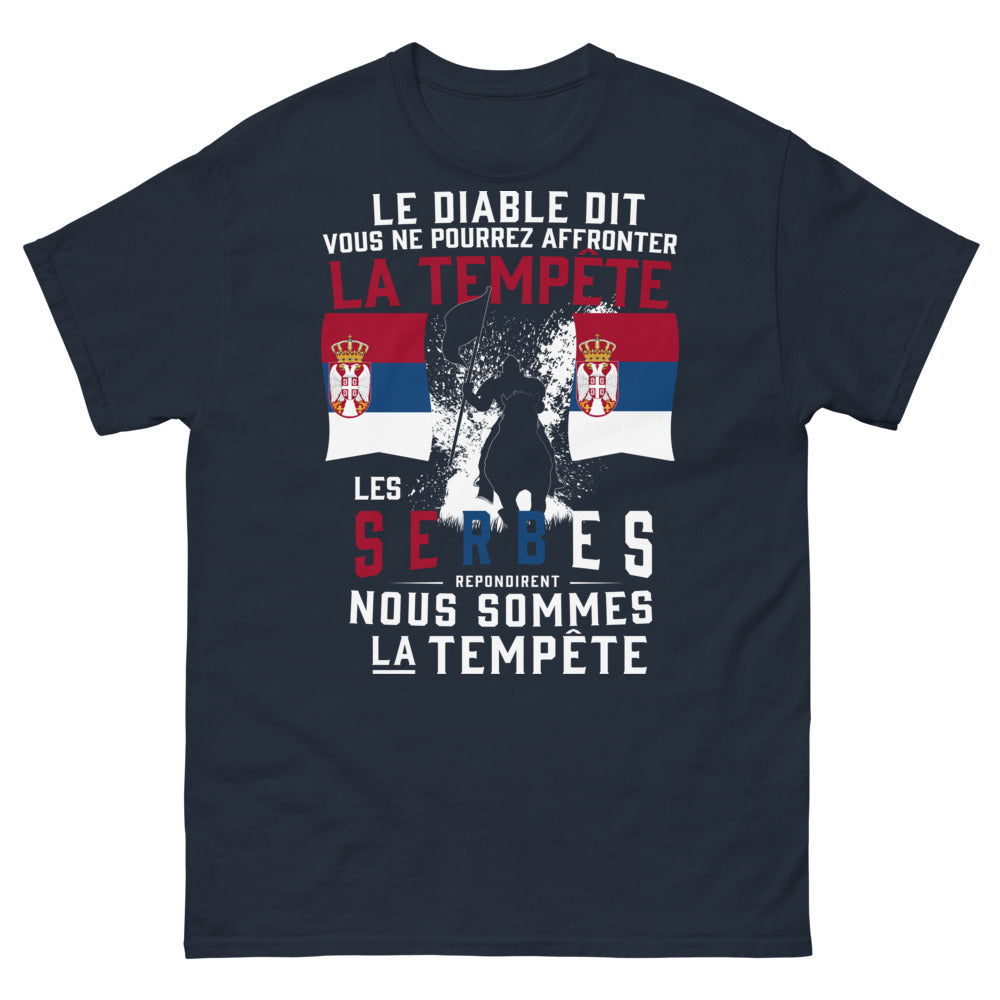 T-shirt Serbes marine - Affronter la tempête